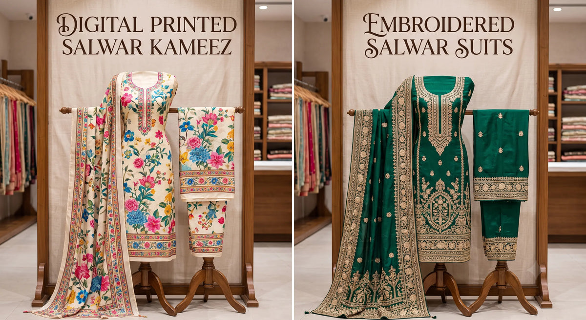 Digital Prints vs Embroidered Salwar Suits: Which One Should You Choose?