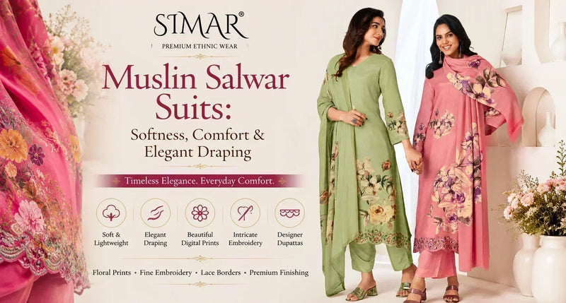 Muslin Salwar Suits: Softness, Comfort & Elegant Draping
