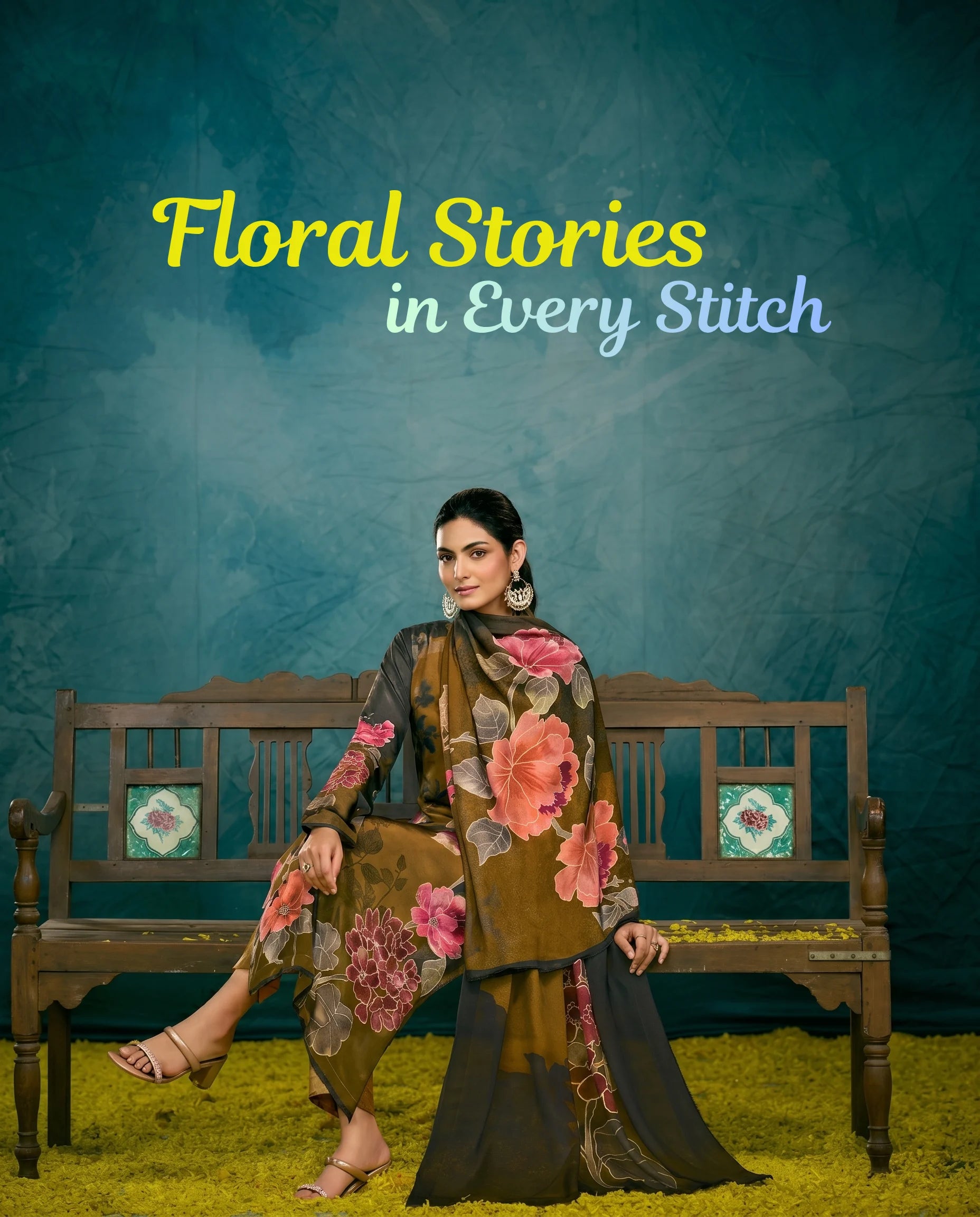 floral print women's fashion collection banner